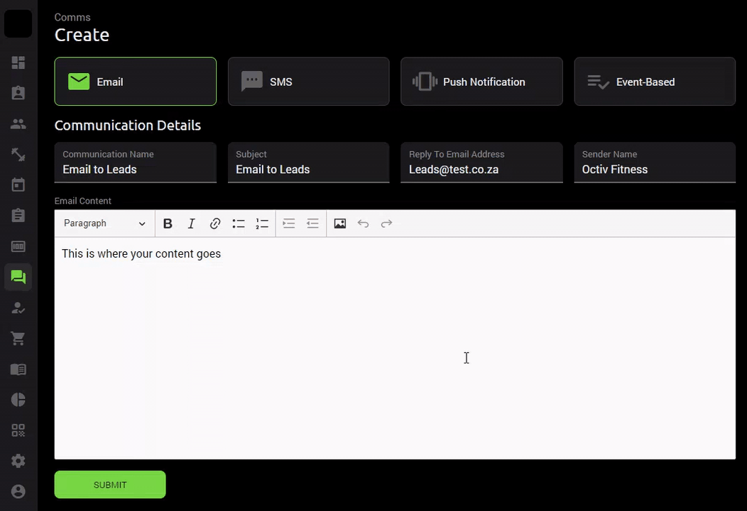 Emailing Leads