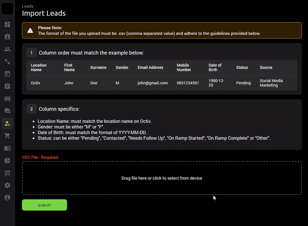 Import Leads