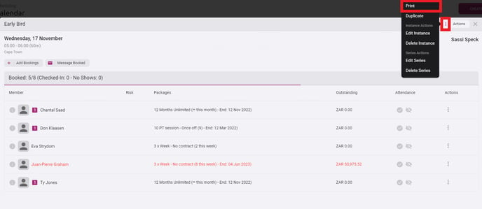 print schedule 1